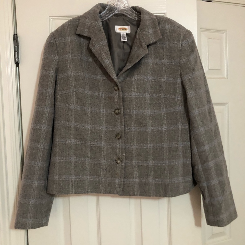 Vintage Talbot 80’s women's wool and‎ cashmere blend tweed blazer jacket size 14 - Picture 3 of 11